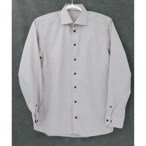 Eton Dress Shirt Mens 15.5 39‎ Pink Microcheck Contemporary Fit Business Office